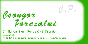 csongor porcsalmi business card